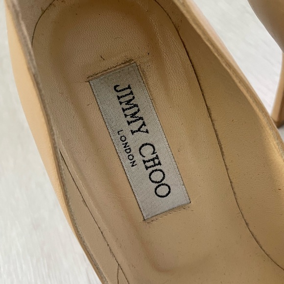 Jimmy Choo Romy Tan Leather Pumps Heels Sz 38 - Picture 2 of 9